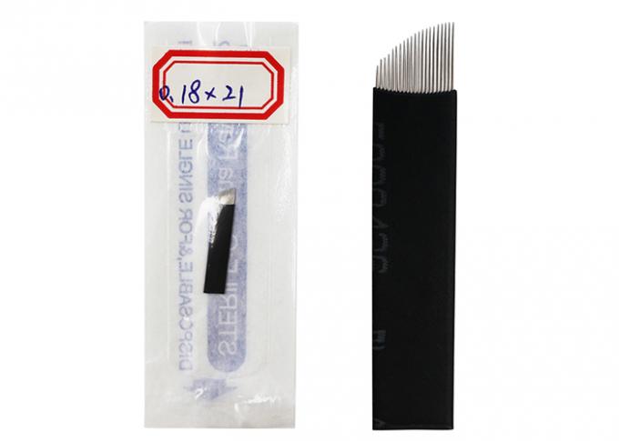 0.18MM Permanent Makeup Needles 3D Eyebrow 21 Pins Sharping Microbladings