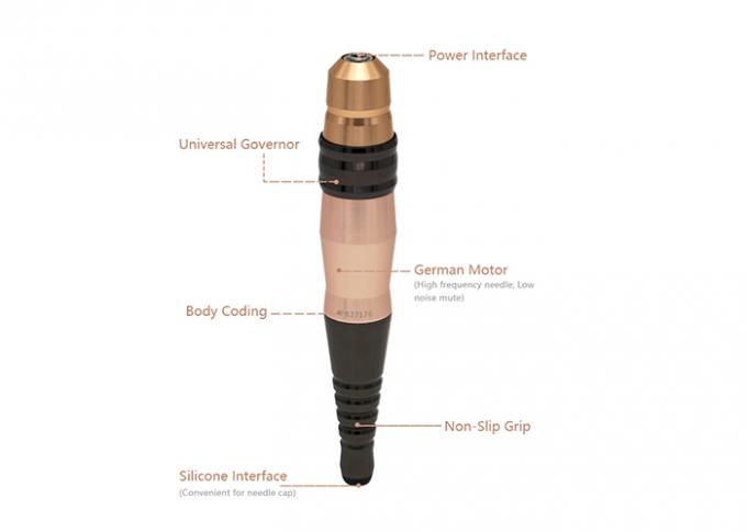 Gold Permanent Makeup  Lip Tattoo Gun  / Semi Permannet Makeup Pen