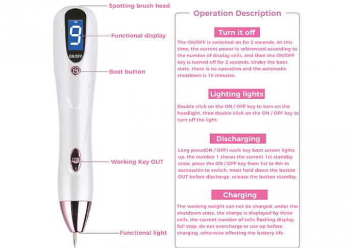 White Mini Plasma Spot Beauty Cosmetic Freckle Pen Multi Function Beauty Equipment
