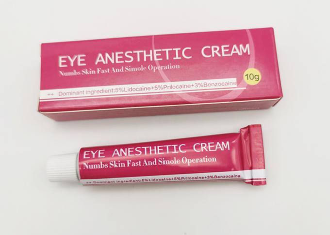 10G Eye Pink Tattoo Numbing Cream , Lidocaine Waxing Painless Anesthetic Cream