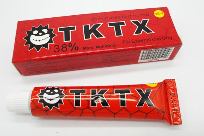 38% Red TKTX Tattoo Numbing Cream 10G/Bottle Package For Eyebrow / Eyeliner