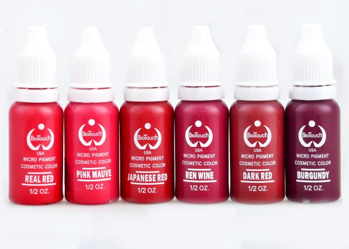 Lip Tattoo Permanent Makeup Pigments , Biotouch Tattoo Ink OEM Available