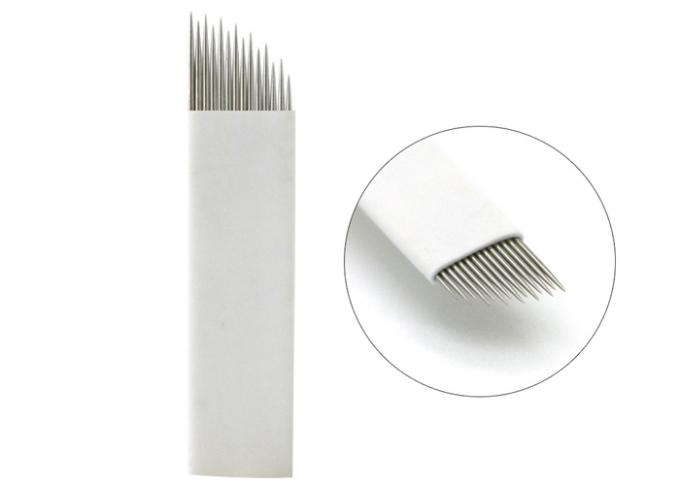 High And Low Microblading Needles Permanent Makeup 0.3MM 14 Pins For Eyebrow
