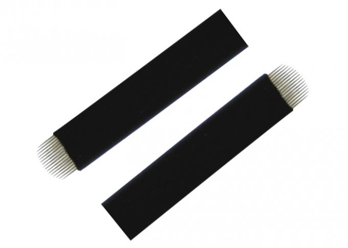 Extremely Thin Tattoo Needles , Black Precision Tattoo Needles 0.18MM U Shape