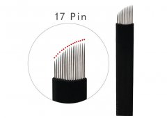 Black 17Pins Sharping Microblading Needles / Permanent Makeup Tattoo Blade