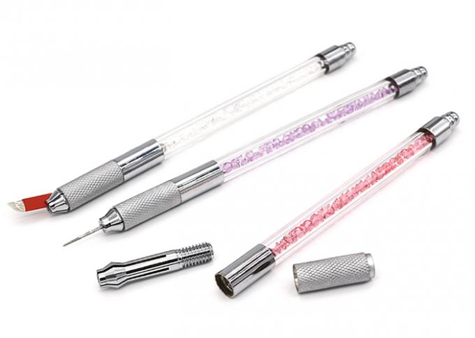 Micro Blade Eyebrow Needle Pen Acrylic Material 15G White / Pink / Purple