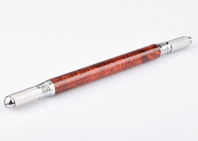 Multi - Function Double Head Permanent Makeup Manual Pen Aluminum + Copper Material