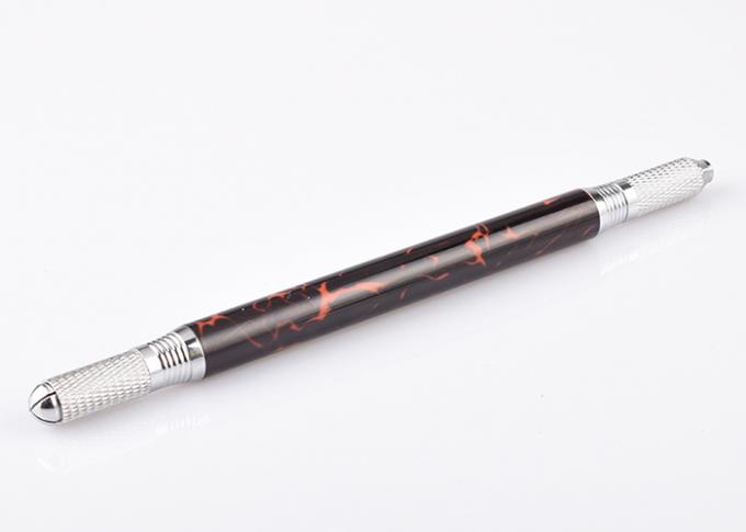 Multi - Function Double Head Permanent Makeup Manual Pen Aluminum + Copper Material