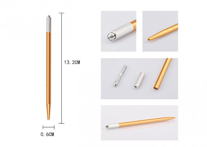 Beautiful Permanent Eyebrow Pen , 132MM Aluminum Manual Microblading Pen