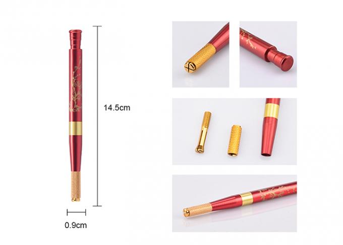 Red Lucky Permanent Makeup Manual Pen Eyebrow Tattoo Blade Hand Pen 145MM Length
