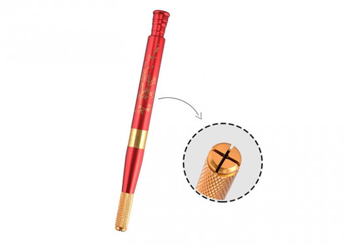 Red Lucky Permanent Makeup Manual Pen Eyebrow Tattoo Blade Hand Pen 145MM Length