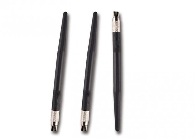 Black 135MM Semi Permanent Eyebrow Tattoo Pen Good Looking Stainless Steel Material
