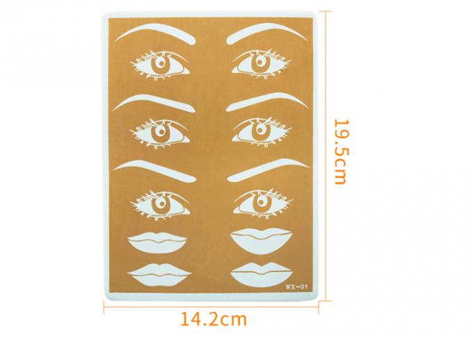 14.2*19.5CM Permanent Makeup Practice Skin Yellow Color For Eyebrow / Lip