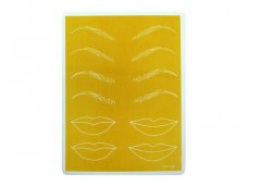 Yellow Color Eyebrow Practice Skin / Tattoo Practise Skin For Beginners