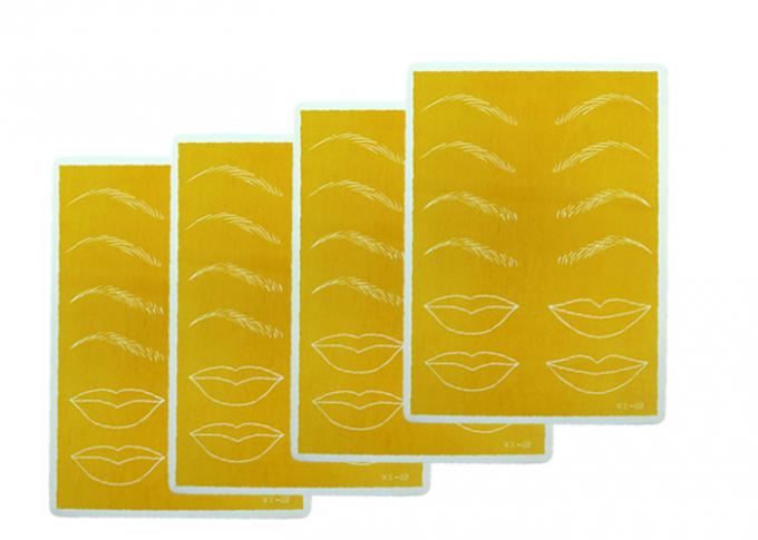 Yellow Color Eyebrow Practice Skin / Tattoo Practise Skin For Beginners