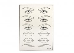 Eyebrow Lip Eyeliner Permanent Makeup Practice Skin White Color Rubber Tattoo Skin