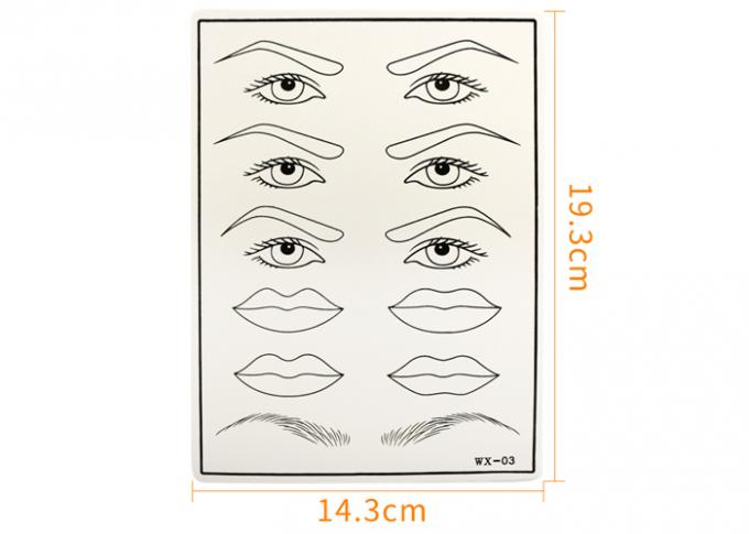 Eyebrow Lip Eyeliner Permanent Makeup Practice Skin White Color Rubber Tattoo Skin