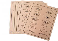 Rubber Eyebrow Practice Skin , Permanent Makeup Fake Skin For Tattoo Practise