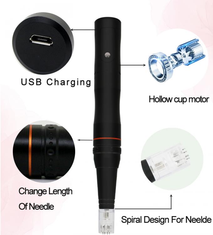 Cosmetic Micro Derma Pen / Electric Microneedle Derma Pen System With Needle Depth 0-2.5mm
