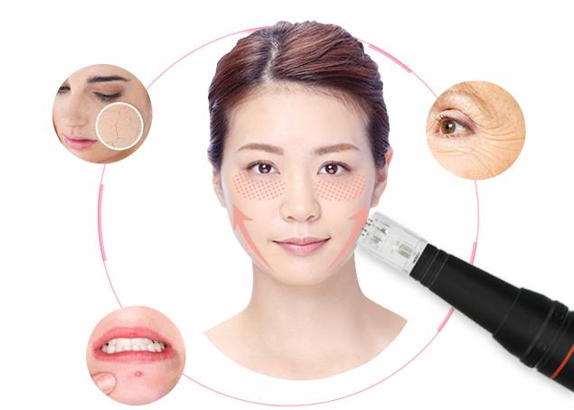 Cosmetic Micro Derma Pen / Electric Microneedle Derma Pen System With Needle Depth 0-2.5mm