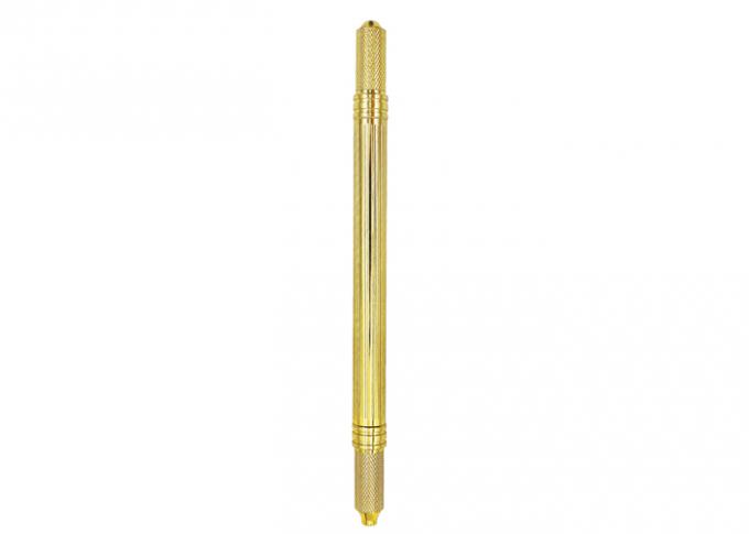 Aluminum Microblading Needles , Manual Eyebrow Tattoo Pen Gold / Silver Color