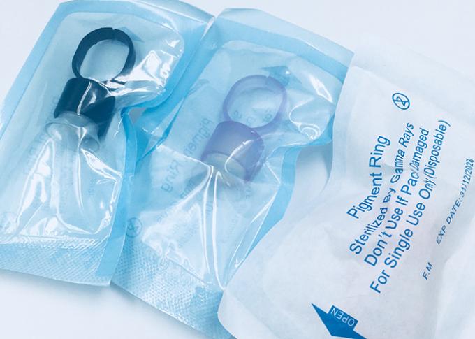 Plastic Permanent Makeup Accessories Tattoo Pigment Cup And Ring